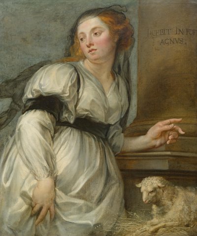 Sibylle (Erythraeische of Samische Sibylle) uit een cyclus van 12 Sibyllen door Jan Boeckhorst